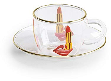 SELETTI TOILETPAPER TAZZINE caffè in Vetro borosilicato, Lingua