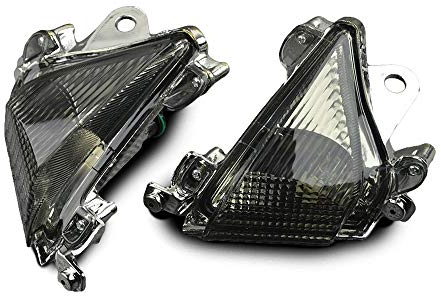 avdb-moto Paar Vorne Blinker Vordere kompatibel mit KAWASAKI ZX10R ZX-10R ZX10-R ZXT00C 2004-2005 (Schwarz Getönt)