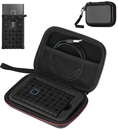 ProCase Shockproof Carrying Case + Silicone Cover for Samsung T7 / T7 Touch Portable SSD External Solid State Drives (500GB 1TB 2TB), Hard Shell Travel Storage Organiser –Black