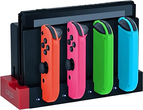 Mcbazel NS Switch Ladestation Joy Con Ladestation zum Aufladen mit LED-Anzeige für NS Switch Controller Ladegerät - Nicht Switch 2