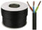 Electrical Core Round PVC Mains Electrical Cable Copper - PVC Flexible Cable Cut To Length Flex-Wire High Temperature Resistance 3 Core x 0.75 mm (Black, 100 Meters)