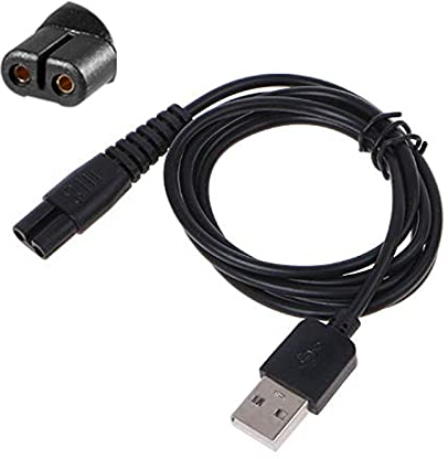 KEMEI Razor and hair clipper charger cable USB Rechargeable Razor charger cable Double round mouth