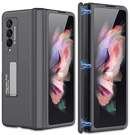 COQUE Étui pour Samsung Galaxy Z Fold 3 5G, Tout Compris Pliante à charnière, Housse de téléphone Pliable -Gris