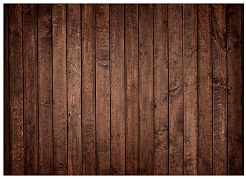 AIIKES 10x8FT Braun Holz Hintergrund für Fotografie - Neugeborenen, Geburtstag, Studio - Holzboden Foto Hintergrund 11-030