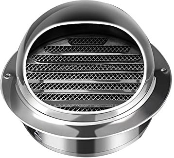 Ø50-300mm,Edelstahl Ablufthaube Lüftungsgitter,Lufthaube Abluftgitter Wetterschutz-Gitter,mit Netz,Dauerhaft,für Küche Bad Büro Garage Außenwände Belüftung und Entlüftung (170mm/6.69in)