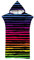 Surfen Wechseln Handtuch Poncho Mit Kapuze, Chickwin 3D-Streifenmuster Robe Bademantel Surfponcho Damen und Herren für Strand Pool See Wasserpark Schwimmen Schnorchel (75x110cm,Schwarz)