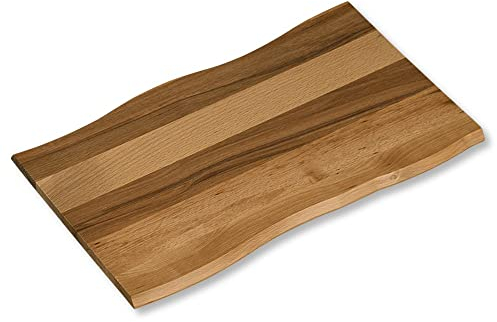 Kesper Schneidebrett Servierbrett Buche rustikal Kernbuche 45 x 27 x 1,5 cm 85117