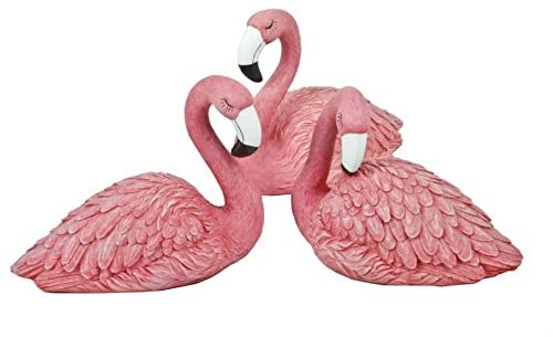Benelando Gartenfigur Flamingo 3er Set Gartenskulptur Gartendeko Tier Tierfigur Garten