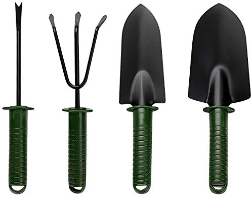4 Pezzi Mini Attrezzi da Giardinaggio, Attrezzi e Utensili da Giardino, Set di Strumenti Succulenti, Kit Giardinaggio Include Cazzuole a Mano Cazzuole da Trapianto Rastrello Sarchiatore