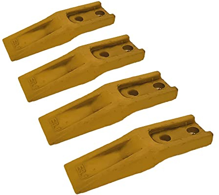 4er-Pack Flachzahn Gabelzahn Anschraubzahn Schaufelzahn Lochabstand 40-45 x 13