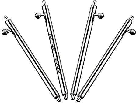 RoYiio 4 Stück Quick Release Riemen Zubehör Premium-Edelstahl Federstege 20mm Spring Bar 1,80mm Ø für Bandverbindung Uhren Armbänder