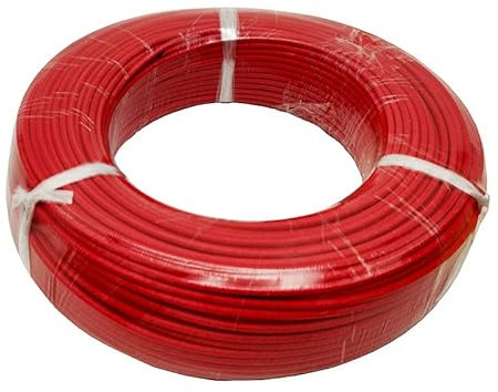 electric cable Electrical Wire 0.3~4mm2 High Temperature Resistant Glass Fiber Braid Rubber Insulated Cold Wire (Color : Red, Size : 100M_4MM2)
