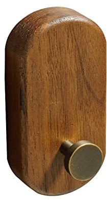 Garderobe Nordischer Nussbaum Messing Haken Massivholz Schlagfrei Wand Tür Kleiderbügel Toilette Wandbehang Schal Hut Klebriger Haken Haushaltsaufbewahrung Wandgarderobe (Color : Oval B)