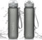 TOPLUS Sports Water Bottle 1L, BPA-Free Tritan Plastic Water Bottle for teenagers, adults, sports, hiking, gym, fitness, outdoor activities, cycling, school and office，Grey