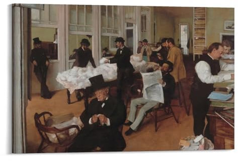 Edgar Degas Leinwand Bilder, A Cotton Office in New Orleans Wand Druck Gemälde Drucke Wandbilder, Modern Wall Art Poster Wohnzimmer Deko
