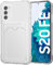 Orgsty Hülle für Samsung Galaxy S20 FE, Transparent Weichen Handyhülle mit Kartenfach mit Kameraschutz, Stoßfest Kratzfest Schutzhülle Silikon TPU Brieftasche Case, Transparent