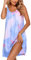 Ekouaer Chemise de Nuit Dentelle Coton Bleu Rose XL Sleepwear Robe de Nuit Femme
