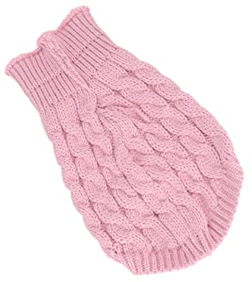 Housoutil Party-Kleidung für Haustiere Modischer Hundepullover Gestrickte Haustierkleidung Hautfarbe Größe M Bequem Zum Spazierengehen