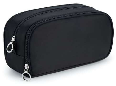 KALIDI Kulturtasche für Damen, Groß Kosmetiktasche Reise Kulturbeutel Waschtasche Reisezubehör Für Kosmetik, Hautpflege, Toilettenartikel (Schwarz)