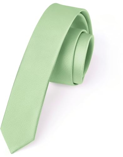 Enlision Krawatte Salbeigrün Schmal Seide Krawatten für Herren Einfarbig Schlips Herren Hochzeit Party Krawatte Grün 4cm Formelle Elegante Business
