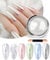 BISHENGYF Chrome Nail Powder - Super Mirror White Metallic Mermaid Effect for Gel Nails, Pearl Glitter for Nail Art Decoration