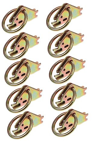 SOLUSTRE 10 Stück E-Track Zurrringe Aus Rostfreiem Stahl Starkes E-Track Zubehör Für Anhänger LKW Und Pickups Universell Zum Befestigen Von Möbeln Motorrädern Und Ausrüstung