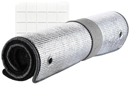 Rollo de aislamiento reflectante, bloqueador de calor de ventana de película de aluminio aislante, rollo de lámina aislante, escudo térmico de aislamiento para techo, solárium, parabrisas de coche