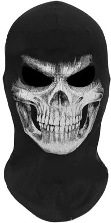 Ghost Maske Call Skull Skelett Maske Cod Sturmhaube für Motorrad Ski Merch Balaclava Männer Herren Mütze Winter Kostüm (C)