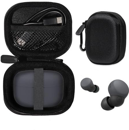CaseSack Custodia per cuffie Sony LinkBuds S Truly Wireless con cancellazione del rumore (nero balistico)