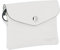flora & co - Petit Porte-Monnaie Cartes Similicuir Souple - Portefeuille Pochette Rabat Zip avec Crochet Porte-clé - Pratique Léger - Blanc