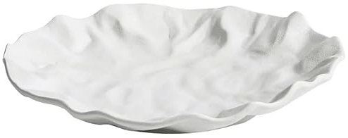 Lot de 2 assiettes plates en céramique de 25,4 cm noires et blanches pour steak occidental à la maison, salle à manger, salade de fruits, petit déjeuner et dessert, vaisselle moderne pour plats