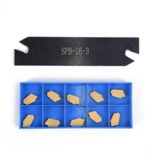 Oniissy SPB26-3 26mm Parting Grooving Cut-Off Tool Holder w/ 10pcs GTN-3 SP300 rtsm,Carbide Inserts,Lathe Turning Tools,Cutting Blade Blade Indoor Holder Inserts Parting Replacement Cut-Off Tool