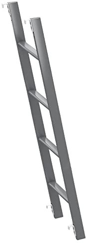 LSBBTBYA Leiter für Hochbett/Doppelstockbett (verstellbare Hakenposition), metallgraue erhöhte Bettleiter für Wohnmobil-Wohnwagen, 45/51/55/59 Zoll hoch (Größe: 1,3 m/4,3 Fuß)