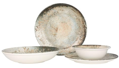 Rinart Geschirrset (Large) - Obvara - 24 teilig - 6 Personen - Porzellan