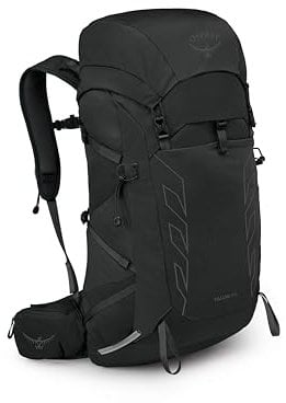 Osprey Talon 33L Herren Leichter Wanderrucksack Rucksack mit Hüftgurt, Schwarz/Kohlegrau