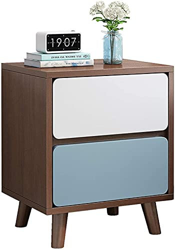 PUFAHAU Nachttische, Schlafzimmer-Nachttisch mit 2 Schubladen, leisem und sanftem Schienenzug, für Schlafzimmer und Wohnzimmer(B)