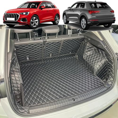 Coche Estera Maletero para Audi Q3 2018-2025 - (Not Plug-in-Hybrid), Alfombrilla para Maletero, Original 3D Escaneo Borde Alto Bandeja Alfombrilla Maletero