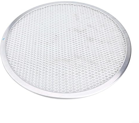 Pratica teglia da forno per pizza con rete fine per una cottura uniforme e un uso duraturo (28 cm)