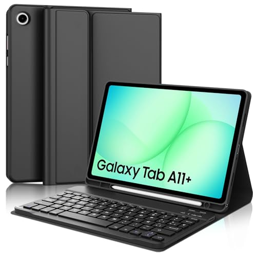 FOGARI Teclado para Samsung Tab A11 Plus 11 2025 | Funda Galaxy Tab A11+ con Español Ñ Teclado Bluetooth para Tablet Samsung A11+ Plus 11 2025 SM-X230/X235/X236B, Negro