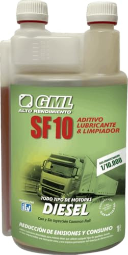 GML SF10 Aditivo Profesional Combustible – Limpiador y Lubricante Ultra Concentrado – Tratamiento para 10.000L – Tecnología Aderco V25 – 1 Litro