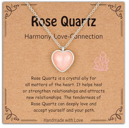 Halora Gifts for Women Natural Stone Crystal Healing Necklace, Protection Anxiety Stress Relief Jewellery Birthday Gift for Her Girls Friends Daughter Mum