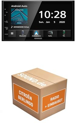 Autoradio Einbaupaket für Kenwood DMX5020BTS kompatibel mit Citroën Berlingo 2, Radiovorbereitung | Carplay Android Auto
