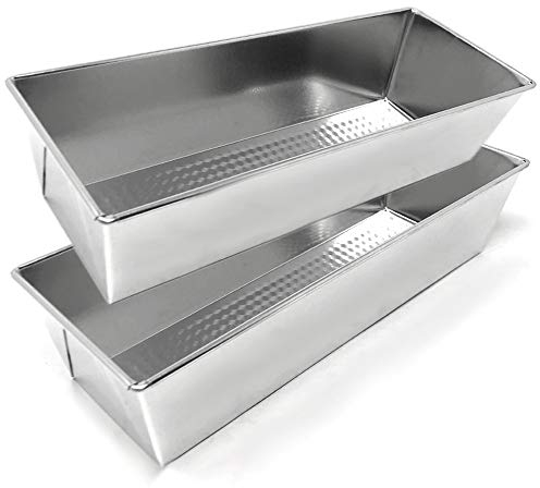 Space Home - Molde de Horno Plumcake - Molde para Pan - Molde Rectangular de Horno - Molde de Pan Rectangular - Molde Pan - Aluminio - Set 2-35 cm