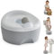 Contours Bravo 3-Stage Potty System with Potty Chair, Toilet Trainer, Step Stool All in One - Gray