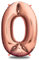 envami® Palloncino Compleanno 0 Oro Rosa 101 CM - Palloncino Numero 0 - Decorazioni Compleanno - Vola con l'Elio