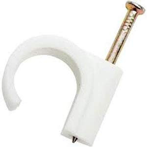 10 x Knock in Nail Plastic Clips for 15mm Pipe Work and Other USES
