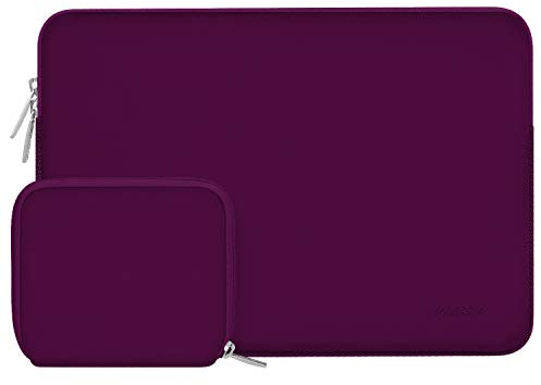 MOSISO Housse pour Ordinateur Portable 13-13,3 Pouces Compatible avec MacBook Air/Pro 13/Pro 14, HP, Dell, ASUS, Lenovo, Laptop Sleeve Néoprène Sac avec Petite Pochette,Violet Magenta