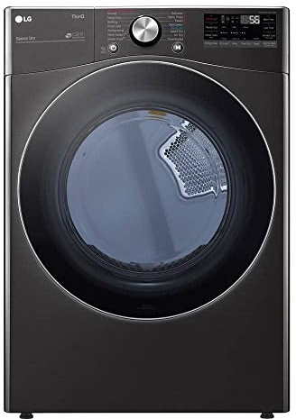 LG DLEX4200B 7.4 cu. ft. Ultra Large Capacity Smart Wi‑Fi Enabled Front Load Dryer in Black Steel with TurboSteam and Built‑in Intelligence