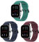 Bexido Lot de 3 bracelets de rechange en silicone souple de 20 mm compatibles avec Amazfit GTS/GTS 2/GTS 2 Mini/GTR 42 mm/Amazfit Bip U Pro/Bip S/Bip Lite