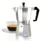 CABLEPELADO Cafetera Moka manual de aluminio, cafetera italiana, Macchinetta, Cafetera Express, Válvula de Seguridad, Apta para Vitrocerámica, Gas, Eléctrica, 24 cm altura, Capacidad 12 tazas